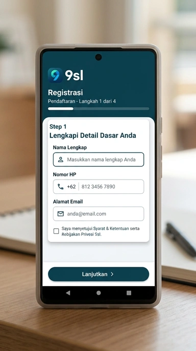 Cara Registrasi Akun 9sl untuk Pengguna Android