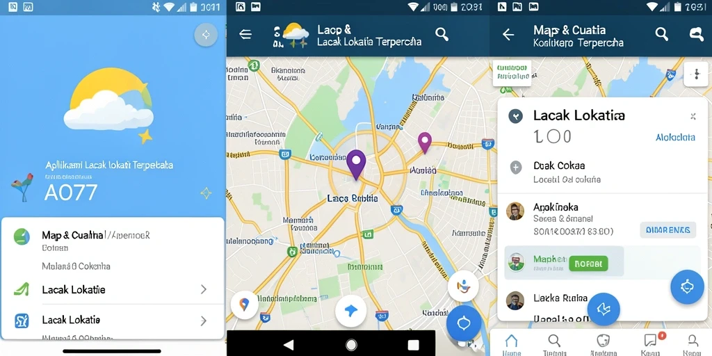 Tampilan antarmuka utama COO77 yang menunjukkan lokasi akurat.
