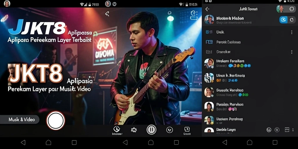 Antarmuka JKT8 yang sederhana dan fungsional untuk Perekam Layar.