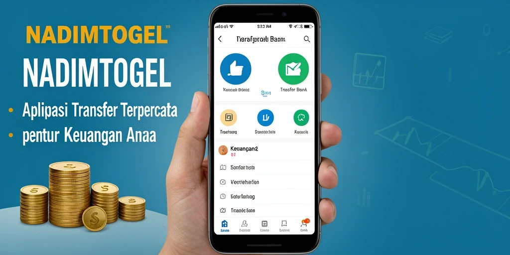 Tampilan antarmuka aplikasi NADIMTOGEL untuk transfer bank yang user-friendly.