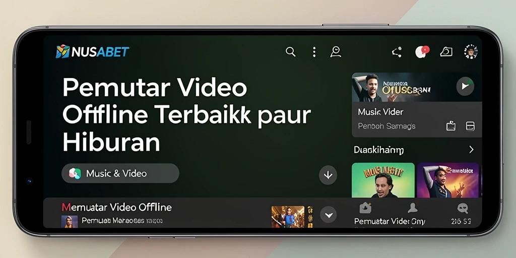 Tampilan antarmuka NUSABET yang sederhana dan fungsional untuk Pemutar Video Offline.