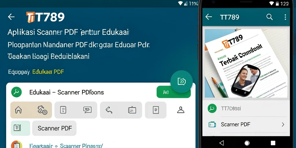 Tampilan utama TT789 dengan fungsi pemindaian dokumen PDF yang intuitif.